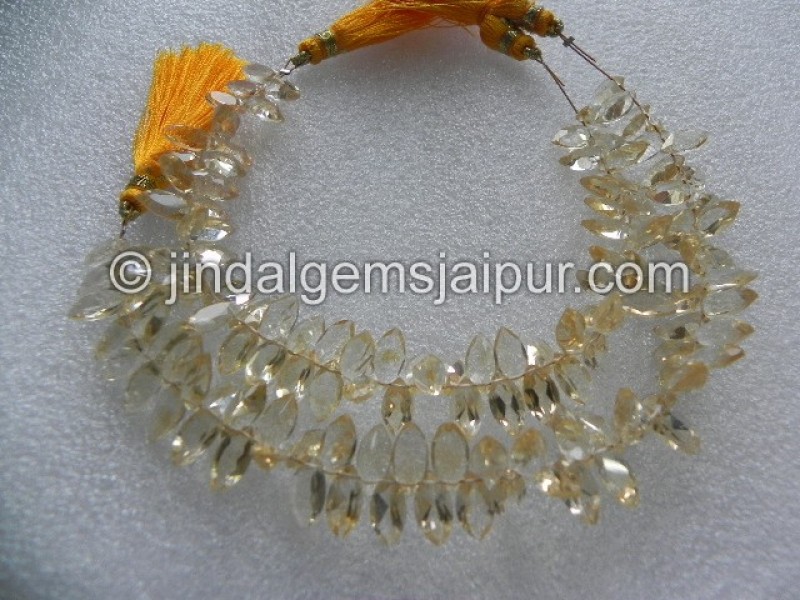 Citrine Cut Marquisse Beads